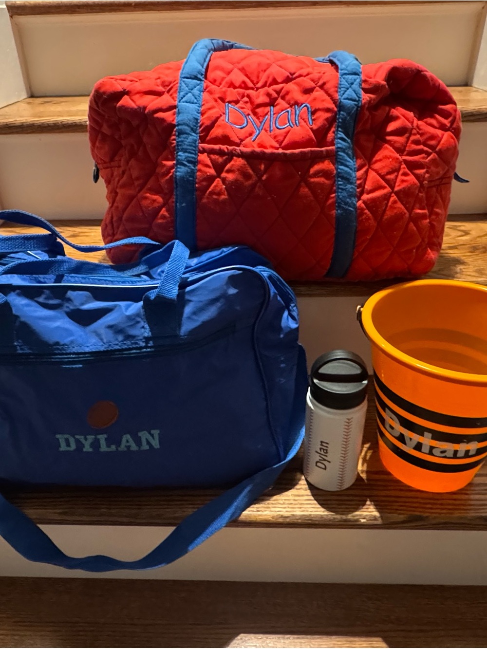 Dylan monogrammed bags, halloween bucket & baseball tumbler